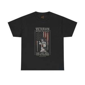 VETERAN NEVER GO AWAY Black Color T-Shirt For Unisex Heavy Cotton Tee
