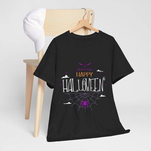 Happy Halloween Black Color T-Shirt For Unisex Heavy Cotton Tee Happy Halloween Black Color T-Shirt For Unisex Heavy Cotton Tee
