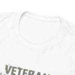 American Veterans White Color Tshirt For Unisex Heavy Cotton Tee