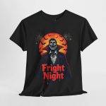 Halloween Fright Night Black Color T-Shirt For Unisex Heavy Cotton Tee