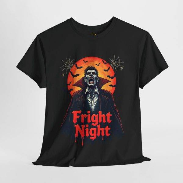 Halloween Fright Night Black Color T-Shirt For Unisex Heavy Cotton Tee