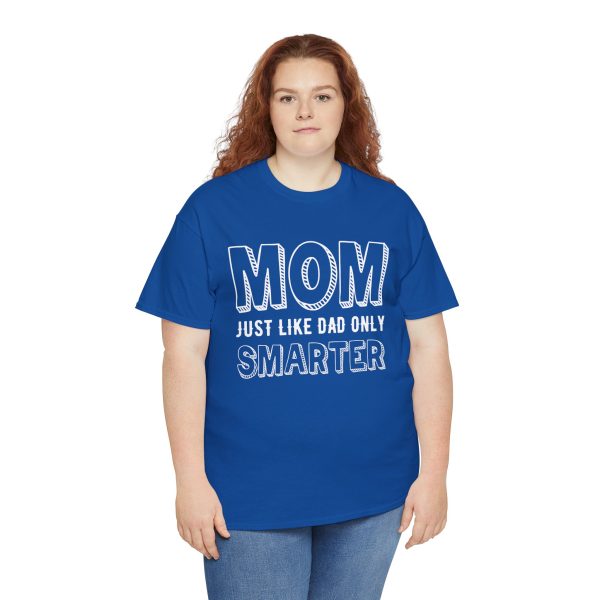 Mother Mom Just Like Dad Only Smarter Royal Color Tshirt For Unisex Heavy Cotton Tee