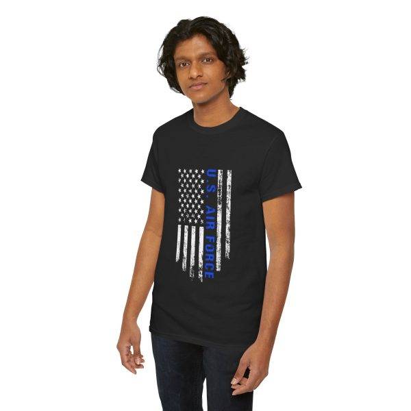 U.S. Air Force Flag Heavy Cotton Tee - Unisex Military Shirt for Veterans and Supporters