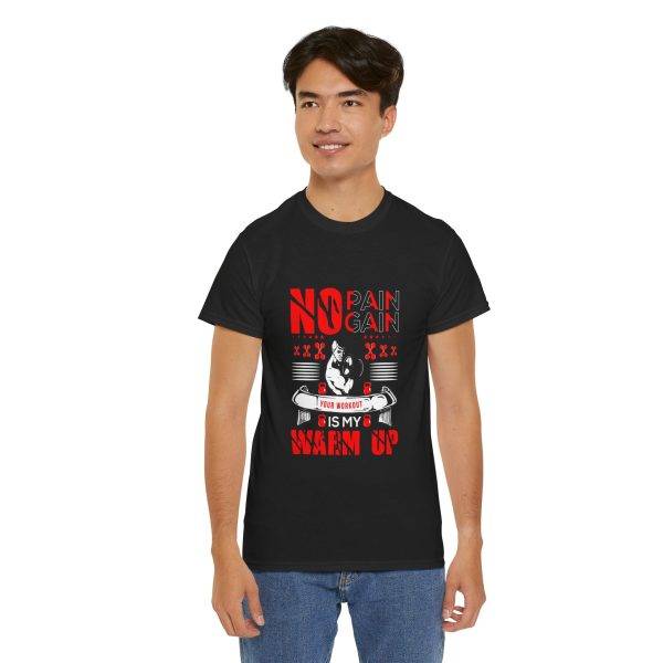 No Pain No Gain GYM Unisex Heavy Cotton Tee - Perfect for Fitness Enthusiasts