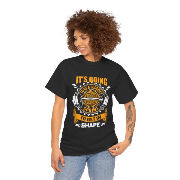 Motivational Workout Tee - 'It's Going to be a Journey, Sprint to Get in Shape' - Unisex Heavy Cotton Motivational Workout Tee - 'It's Going to be a Journey, Sprint to Get in Shape' - Unisex Heavy Cotton