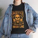 Men's Skull GYM Lifestyle Tee - 'This is a Lifestyle, There is No Finish Line' Men's Skull GYM Lifestyle Tee - 'This is a Lifestyle, There is No Finish Line'