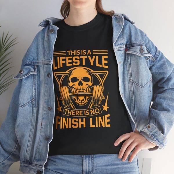 Men's Skull GYM Lifestyle Tee - 'This is a Lifestyle, There is No Finish Line' Men's Skull GYM Lifestyle Tee - 'This is a Lifestyle, There is No Finish Line'