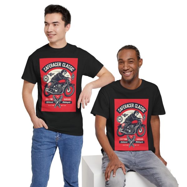 Caferacer Classic Motorcycle Custom Garage T-Shirt For Men Heavy Cotton Tee