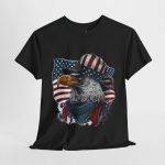 America's Falcon Black Color T-Shirt For Unisex Heavy Cotton Tee