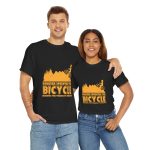 Bicycle Black Color T-Shirt For Unisex Heavy Cotton Tee