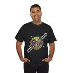 Vibrant Basketball Unisex Heavy Cotton Tee - Colorful Abstract Graphic Design