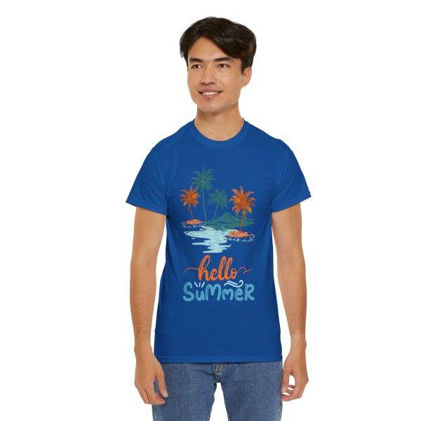 Hello Summer Royal Color T-Shirt For Unisex Heavy Cotton Tee Hello Summer Royal Color T-Shirt For Unisex Heavy Cotton Tee