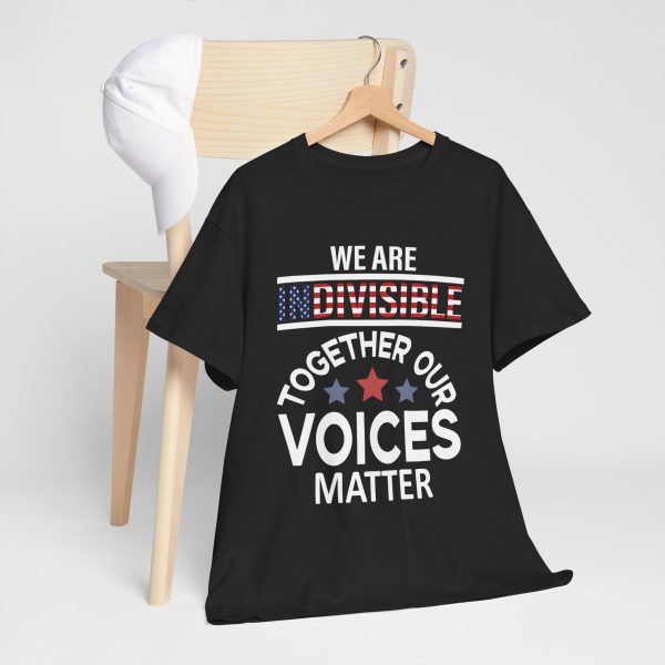 We Are Indivisible Usa Flag T-Shirt for men Heavy Cotton Tee