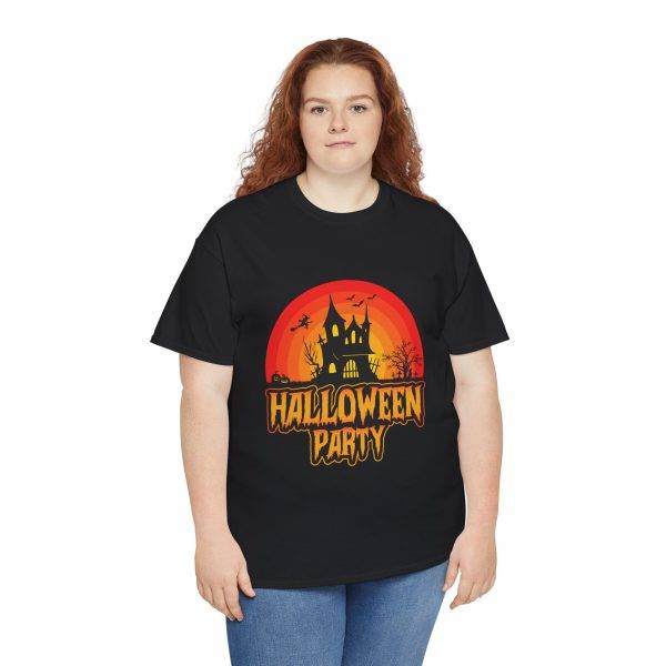 Halloween Party Black Color T-Shirt For Unisex Heavy Cotton Tee