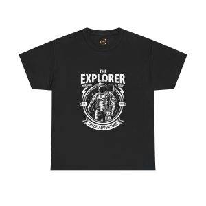 Astronaut THE EXPLORER MISSION TO MARS Black Color T-Shirt For Unisex Heavy Cotton Tee