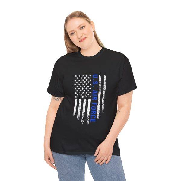 U.S. Air Force Flag Heavy Cotton Tee - Unisex Military Shirt for Veterans and Supporters