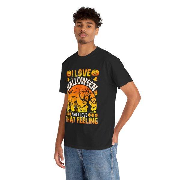 I Love Halloween Block Color T-Shirt For Unisex Heavy Cotton Tee I Love Halloween Block Color T-Shirt For Unisex Heavy Cotton Tee