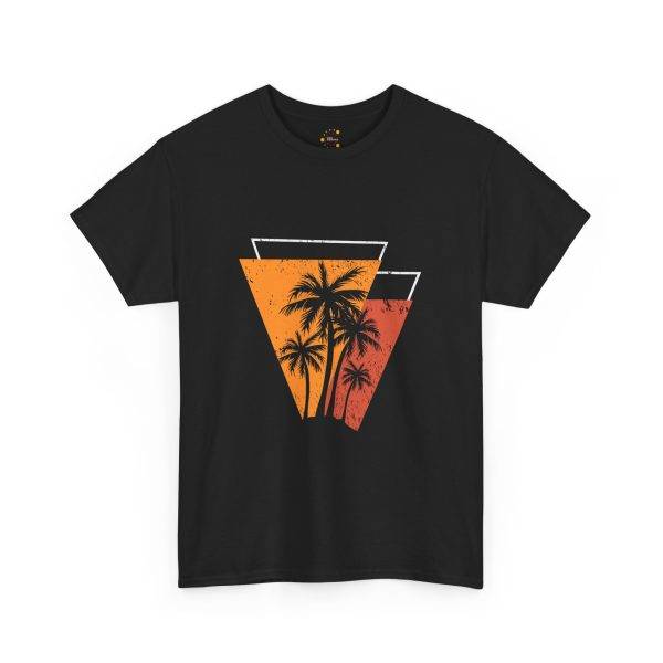 Summer Palm Black Color T-Shirt For Unisex Heavy Cotton Tee Summer Palm Black Color T-Shirt For Unisex Heavy Cotton Tee