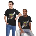 Vibrant Basketball Unisex Heavy Cotton Tee - Colorful Abstract Graphic Design