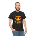 Summer Sunset Black Color T-Shirt For Unisex Heavy Cotton Tee