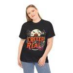 Halloween Creeep It Real Black Color T-Shirt For Unisex Heavy Cotton Tee