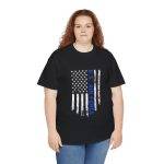 U.S. Air Force Flag Heavy Cotton Tee - Unisex Military Shirt for Veterans and Supporters