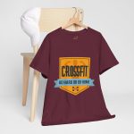GYM Cross Fit Go Hard Or Go Home Maroon Color T-Shirt For Unisex Heavy Cotton Tee