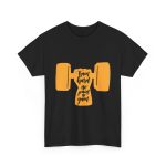 Time Hard No Pain No gain Black Color Gym T-Shirt For Men Heavy Cotton Tee