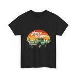 Retro Vibes Black Color T-Shirt For Men Heavy Cotton Tee