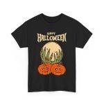 Happy Halloween Black Color T-Shirt For Unisex Heavy Cotton Tee