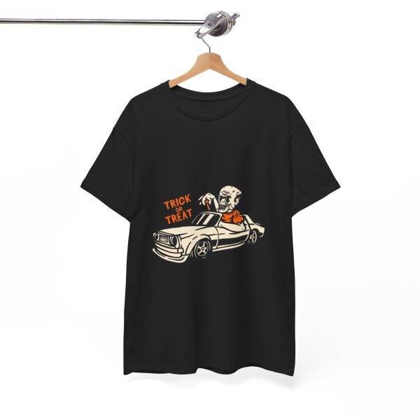 Halloween Trick Or Treat Black Color T-Shirt For Unisex Heavy Cotton Tee