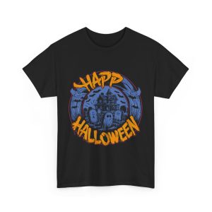 Happ Halloween Black Color T-Shirt For Unisex Heavy Cotton Tee Happ Halloween Black Color T-Shirt For Unisex Heavy Cotton Tee
