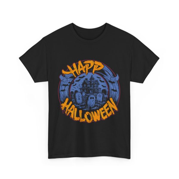 Happ Halloween Black Color T-Shirt For Unisex Heavy Cotton Tee Happ Halloween Black Color T-Shirt For Unisex Heavy Cotton Tee