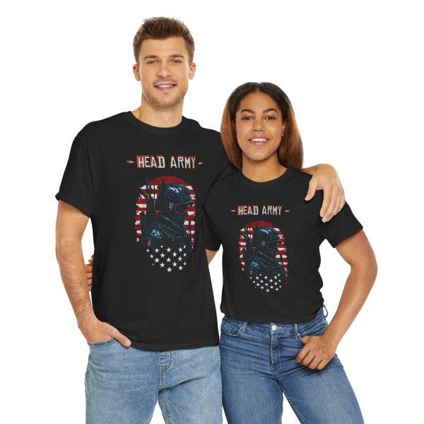 Head Army Unisex Heavy Cotton Tee - Patriotic Graphic Tee for Freedom Lovers