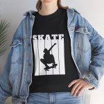 Skate Black Color T-Shirt For Unisex Tee