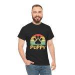 Puppy Unisex Heavy Cotton Dog Tee - Happiness is a Warm Puppy Graphic Tee