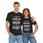 Mother Super Cool Mom Black Color T-Shirt For Unisex Heavy Cotton Tee