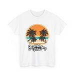 Summer Vibes White Color T-Shirt for Unisex Heavy Cotton Tee