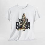 Funky baba white Color T-Shirt For Unisex Heavy Cotton Tee