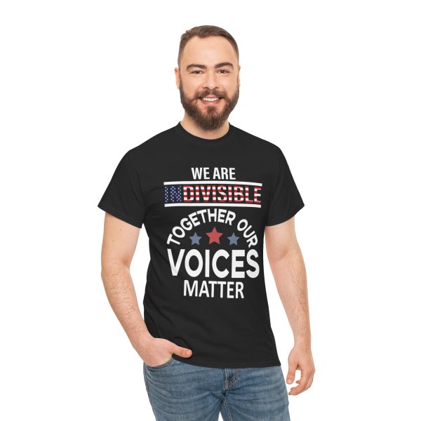We Are Indivisible Usa Flag T-Shirt for men Heavy Cotton Tee