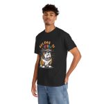 Bulldog Black Color T-Shirt For Unisex Heavy Cotton Tee