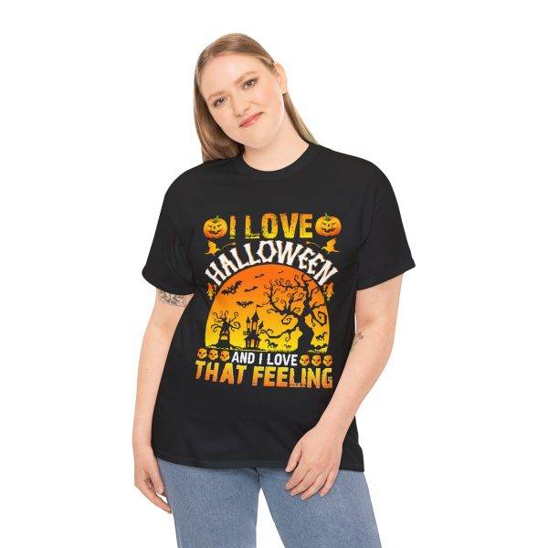 I Love Halloween Block Color T-Shirt For Unisex Heavy Cotton Tee I Love Halloween Block Color T-Shirt For Unisex Heavy Cotton Tee