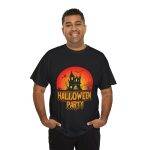 Halloween Party Black Color T-Shirt For Unisex Heavy Cotton Tee