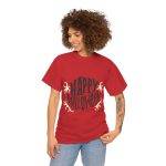 Happy Halloween Red Color T-Shirt For Unisex Heavy Cotton Tee Happy Halloween Red Color T-Shirt For Unisex Heavy Cotton Tee