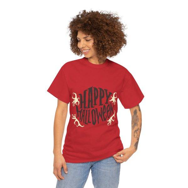 Happy Halloween Red Color T-Shirt For Unisex Heavy Cotton Tee Happy Halloween Red Color T-Shirt For Unisex Heavy Cotton Tee
