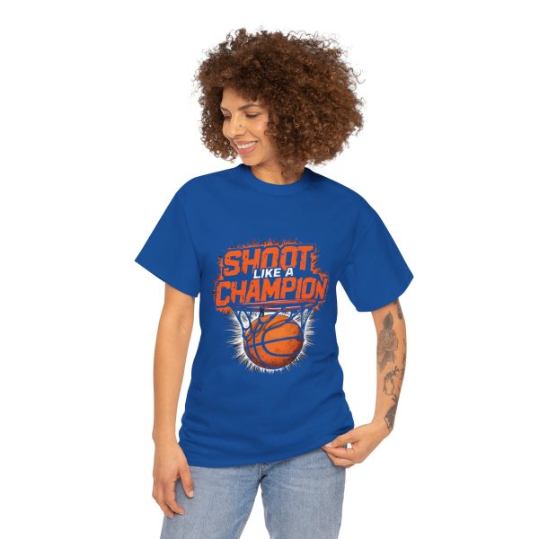 Shoot Like a Champion Basketball Tee - Unisex Heavy Cotton T-Shirt for Sports Lovers Shoot Like a Champion Basketball Tee - Unisex Heavy Cotton T-Shirt for Sports Lovers