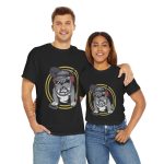 Bulldog Black Color T-Shirt For Unisex Heavy Cotton Tee