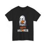 Happy Halloween Black Color T-Shirt For Unisex Heavy Cotton Tee