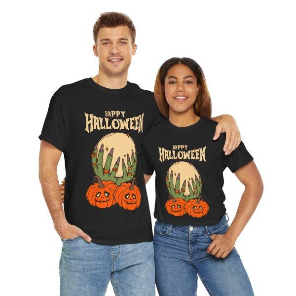 Happy Halloween Black Color T-Shirt For Unisex Heavy Cotton Tee