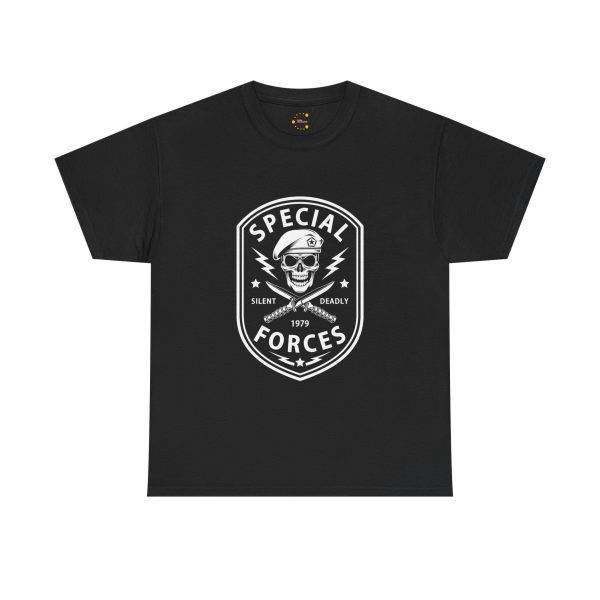SPECIAL FORCES SILENT DEADLY 1979 Black Color T-Shirt For Unisex Heavy Cotton Tee